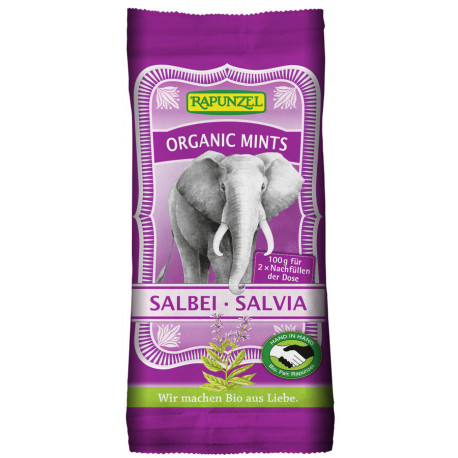 Rapunzel - Organic Mints Sage - 100g | Miraherba organic candies