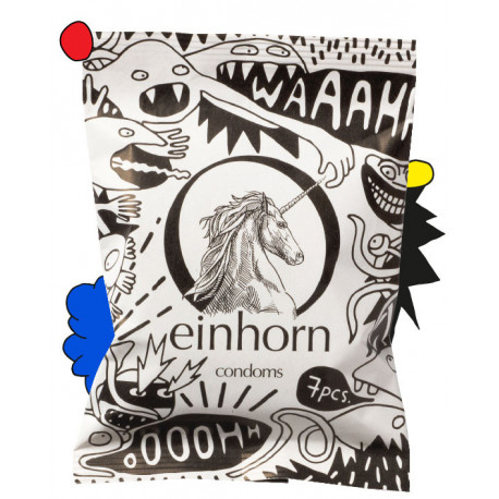einhorn - preservativi ritorno dei mostri dello sperma - 7 pezzi