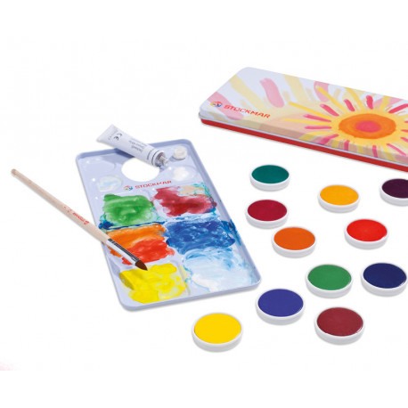 STOCKMAR - Caja de pintura opaca - 12 colores