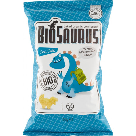 Biosaurus Junior - Sea Salt Corn Dinos - 50g | Miraherba Bio Kids