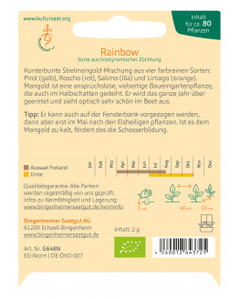 Bingenheimer Saatgut - Mangold Rainbow | Piante Miraherba