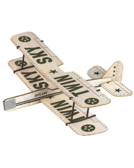 moses - balsa wood throwing glider, double decker