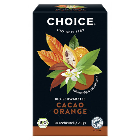 CHOICE - Tè Biologico Cacao Arancia - 40g | Tè bio Miraherba