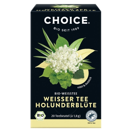 CHOICE - Weißer Tee Holunderblüte Bio Tee - 36g | Miraherba Bio-Tee