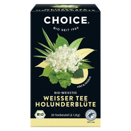 CHOICE - Weißer Tee Holunderblüte Bio Tee - 36g | Miraherba Bio-Tee