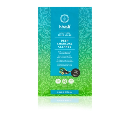 Khadi - mascarilla capilar de limpieza profunda con carbón vegetal - 50g