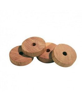 Rezi - Anneaux en bois de cèdre contre les mites - 6 pièces