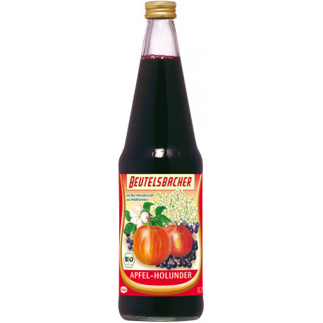 Beutelsbacher - apple and elderberry juice, naturally cloudy - 0.7l