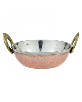 Satnam - Kadai copper bowl with handles small | Miraherba kitchen