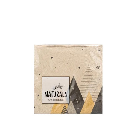 Naturals - Serviettes Cocktail Arbres Graphiques - 25 pièces