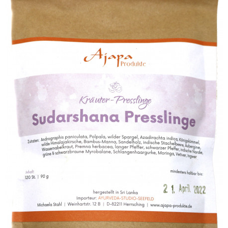 Ajapa - Sudarshana Presslinge - 90g | Miraherba Ayurveda