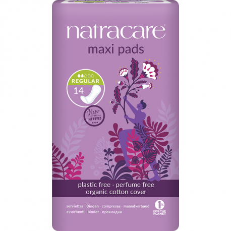 Natracare - Maxi Sanitary Pads Regular - 14 Piece