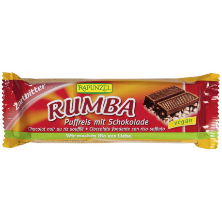 Rapunzel - Rumba puffed rice bar dark | Miraherba organic chocolate