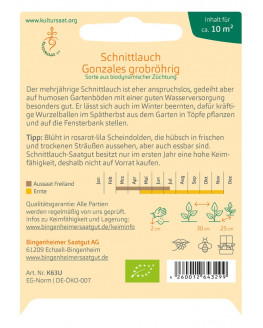 Bingenheimer Saatgut - Ciboulette Gonzales | Plantes miraherbas