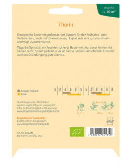 Bingenheimer Saatgut - Espinacas Thorin | plantas de miraherbas