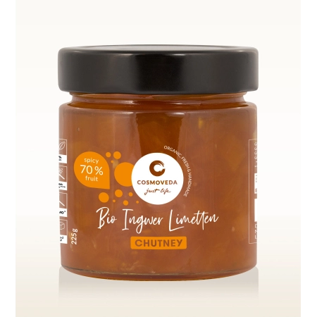 Cosmoveda - Chutney de Lima y Jengibre ORGÁNICO - 225g | Miraherba