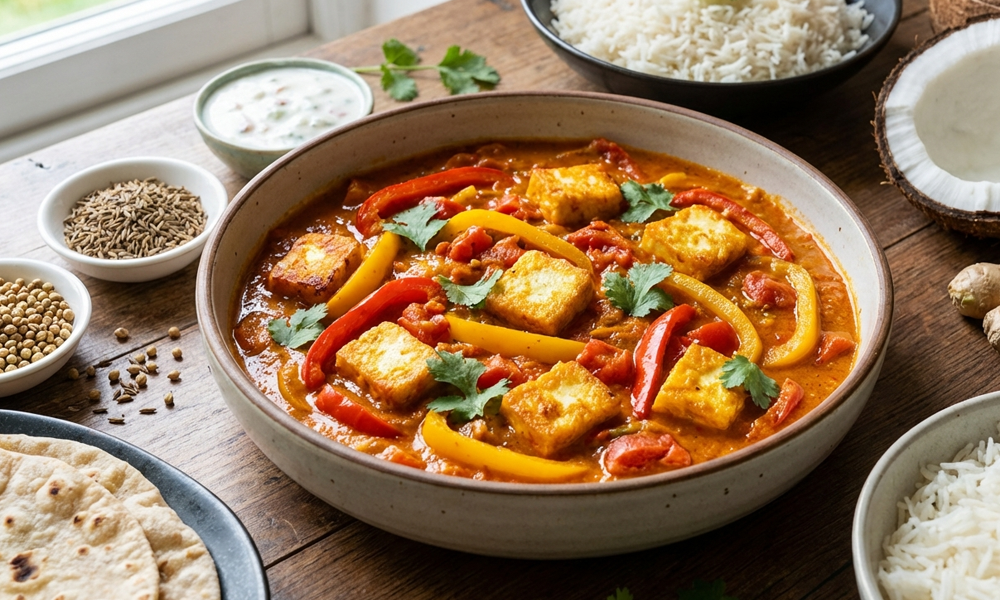 Paprika-Curry mit Panir