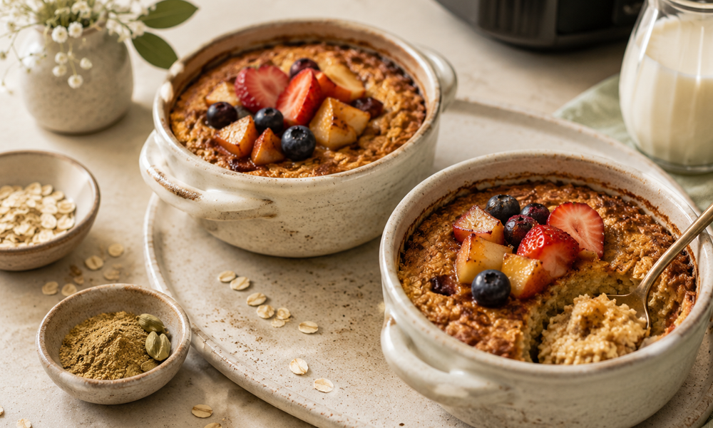 Ayurvedische Baked Oats aus dem Airfryer