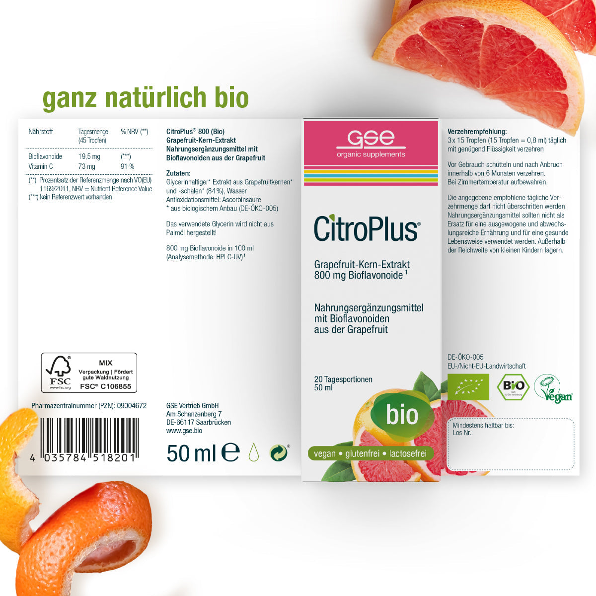 GSE - Bio CitroPlus 800, Estratto di Semi di Pompelmo