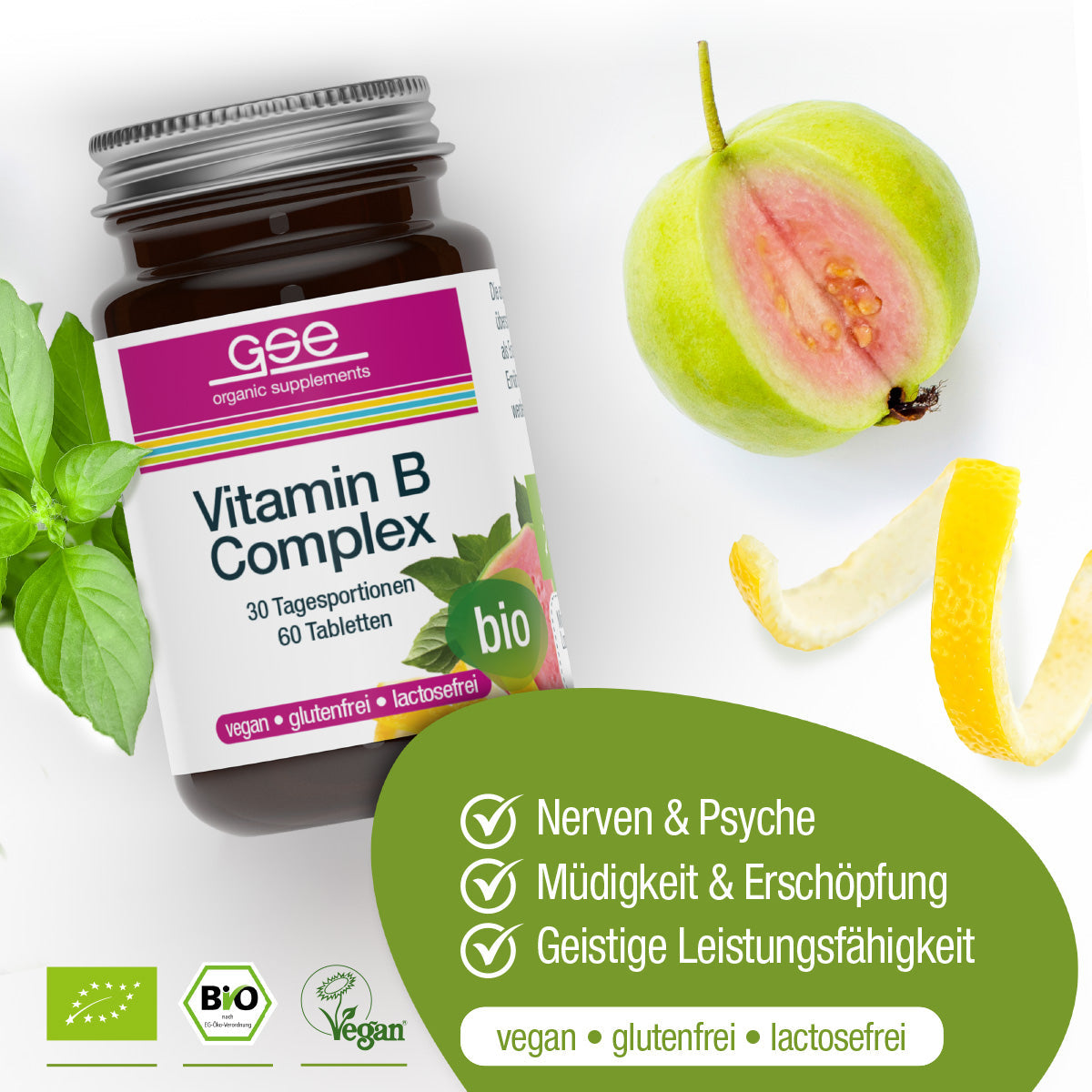 GSE - Bio Vitamin B Complex - 60 Tabletten
