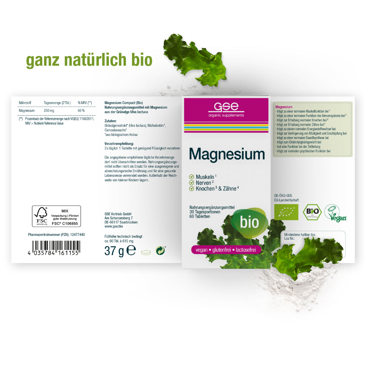 GSE - Bio Magnesium Compact (Bio) - 60 Tabletten