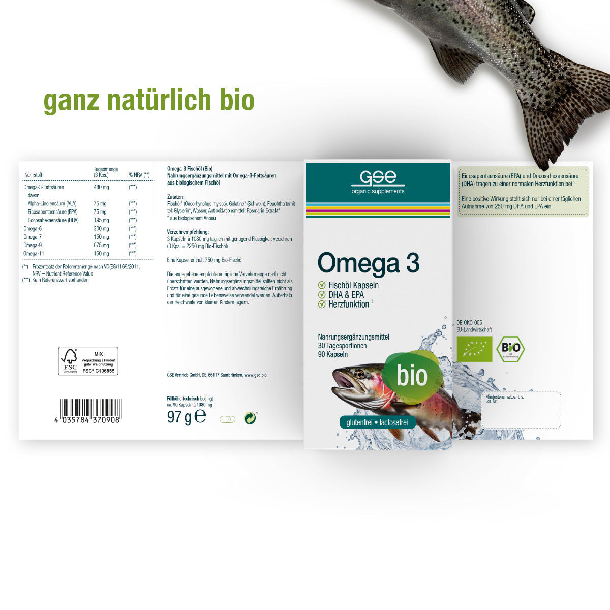 GSE - Omega 3 Fischöl Kapseln