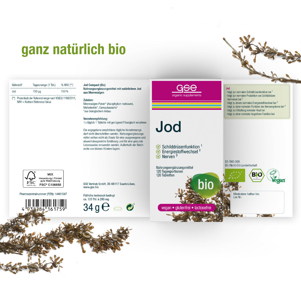 GSE - Jod Compact (Bio) - 120 Tabletten