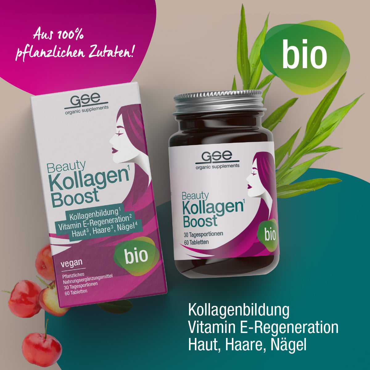 GSE - Beauty Kollagen-Boost Bio - 60 Tabletten