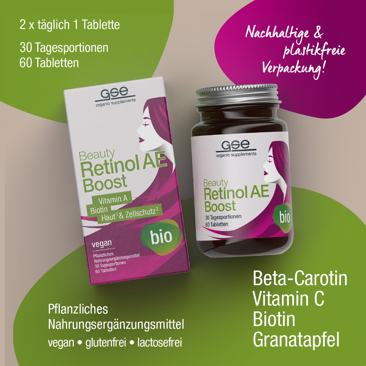 GSE - Beauty Retinol AE-Boost Bio - 60 Tabletten