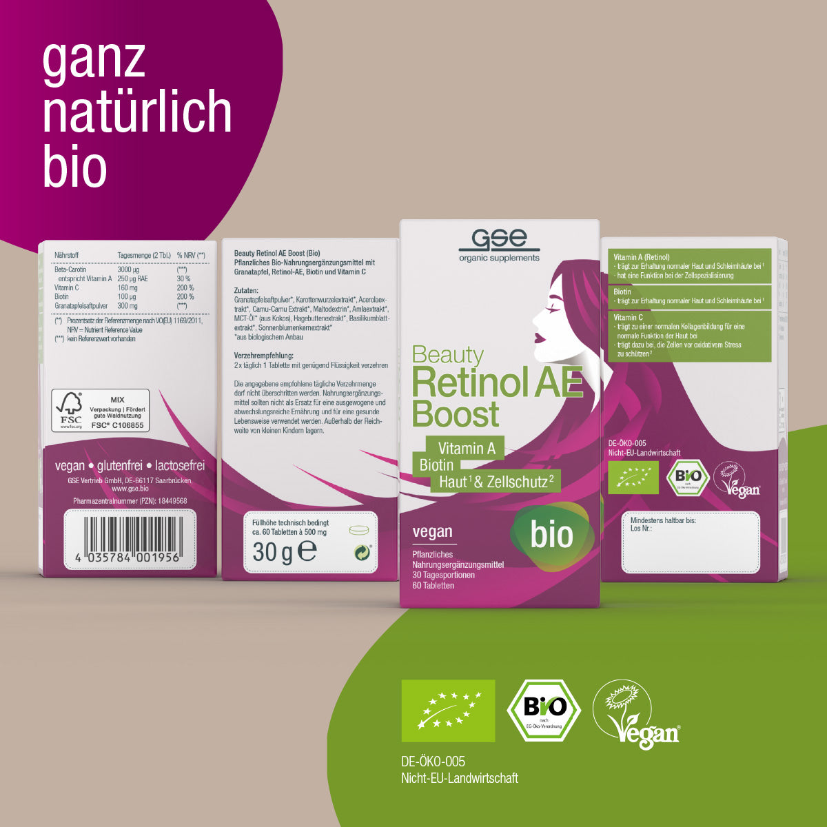 GSE - Beauty Retinol AE-Boost Bio - 60 Tabletten