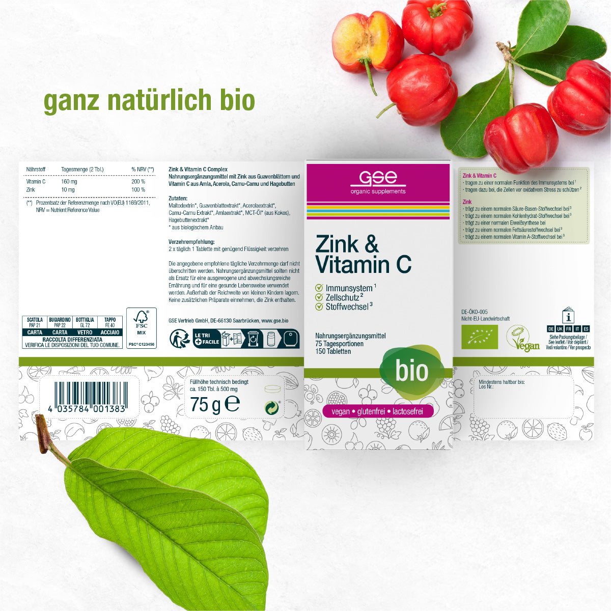 GSE - Zinc + Vitamin C (Organic)