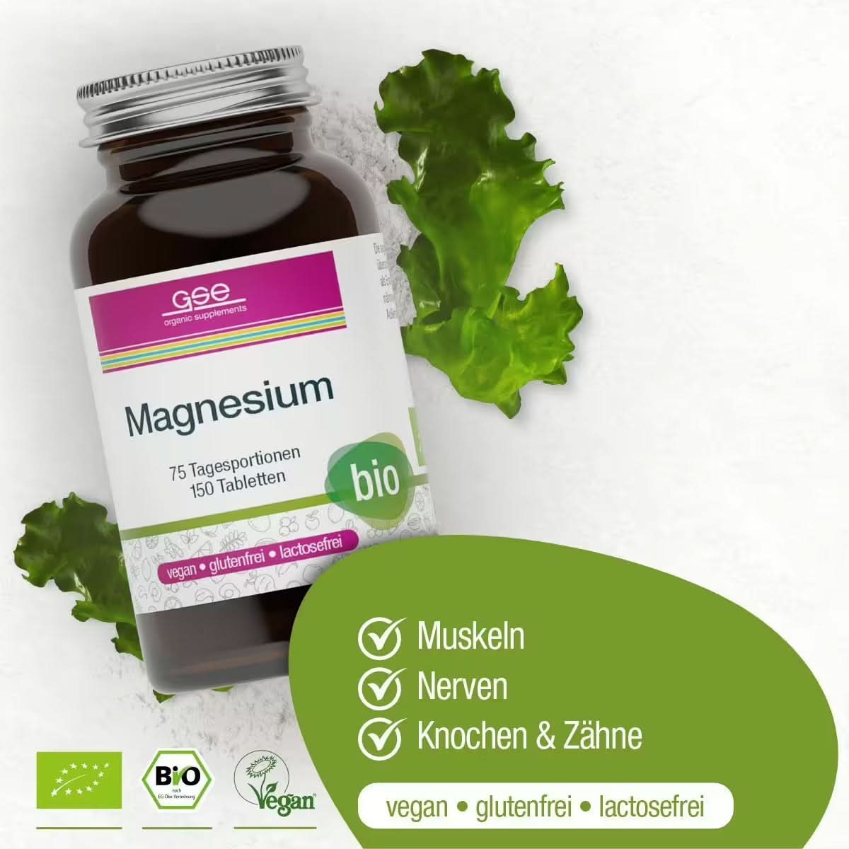 GSE - Magnesium Compact (Organic) - 150 Tablets