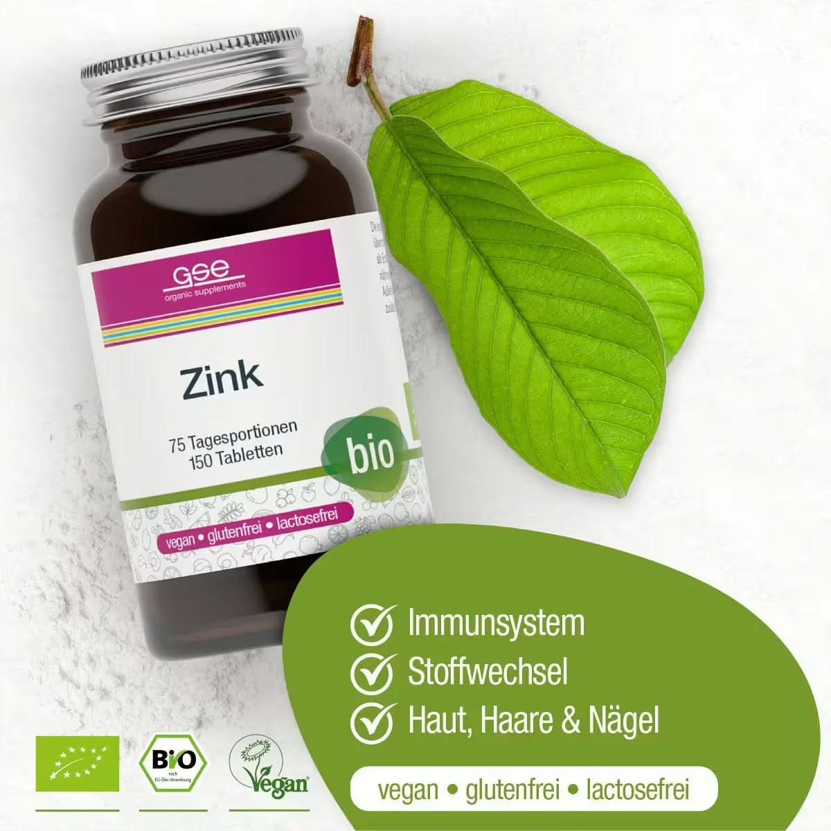 GSE - Zink (Bio) - 150 Tabletten