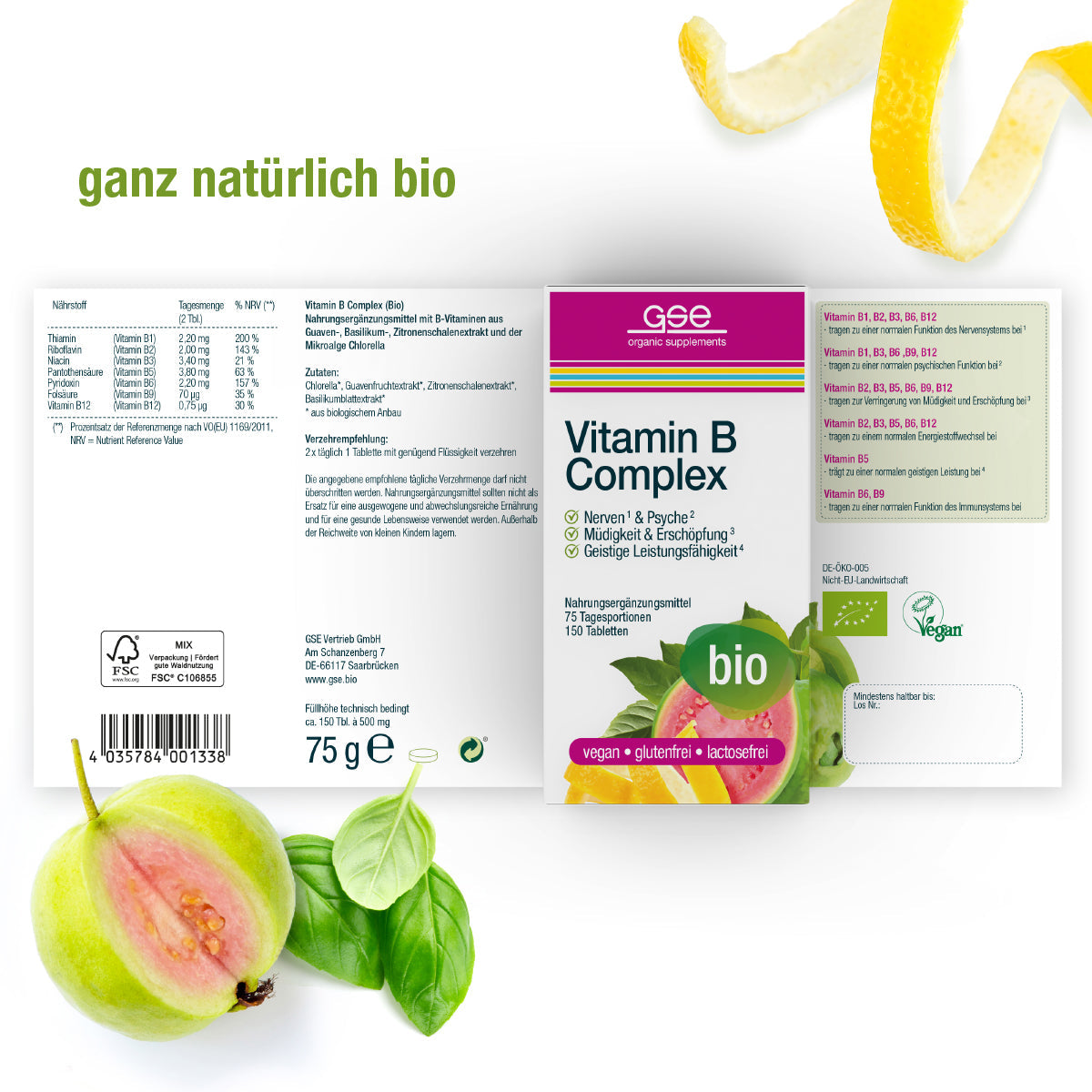 GSE - Complejo de Vitamina B (Bio) - 150 Tabletas