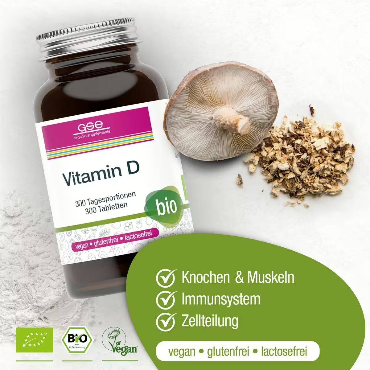 GSE - Vitamine D (Bio) - 300 Comprimés