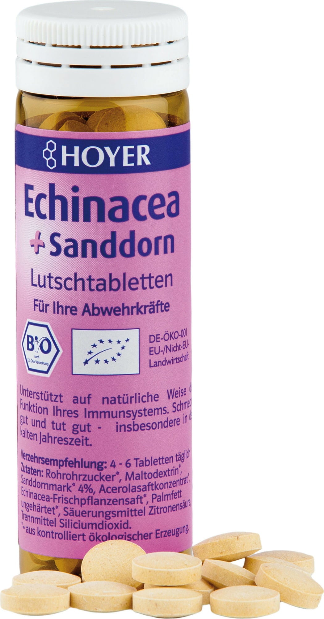 HOYER - Echinacea + Sanddorn Lutschtabletten bio - 60 Stk._13095.jpg