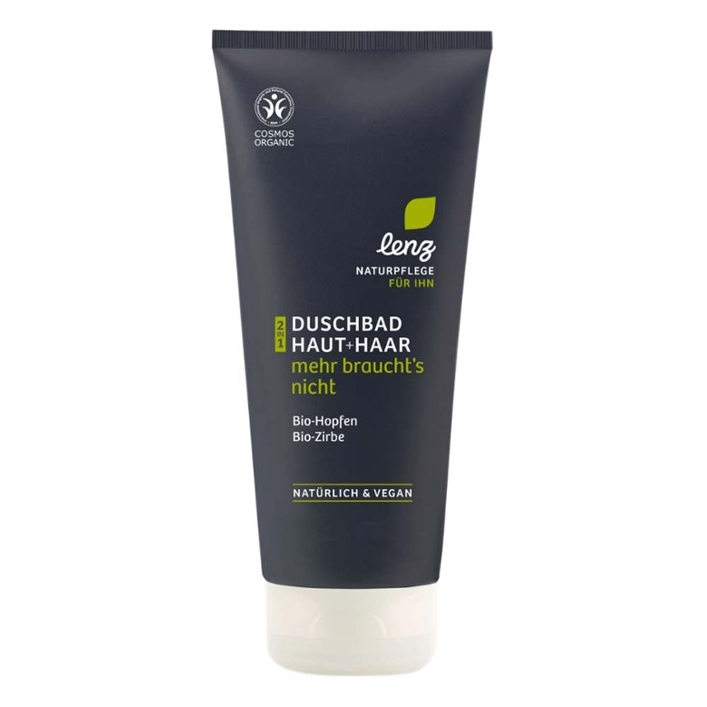Lenz Naturkosmetik - Männer Duschbad Haut + Haar Hopfen Zirbe