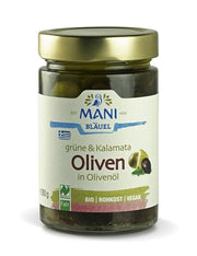 MANI - Bio Grüne & Kalamata Oliven in Olivenöl mit Zitrone - 280 g_8815.jpg