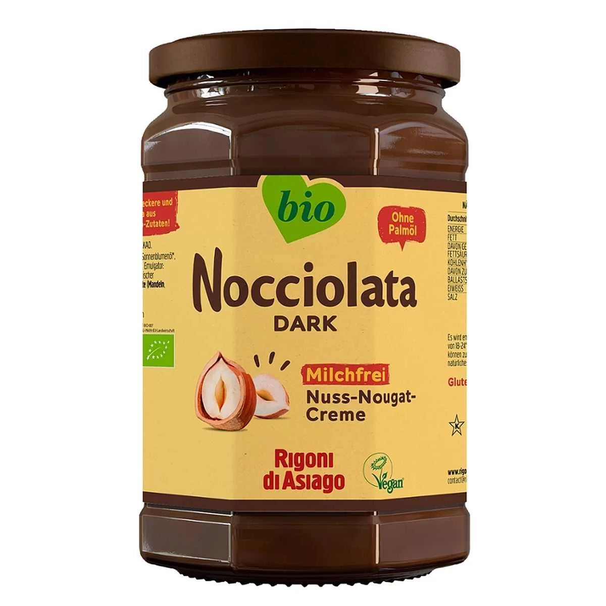 Rigoni di Asiago - Nocciolata Dark, Nuss-Nougat Milchfrei - 650g_14466.jpg
