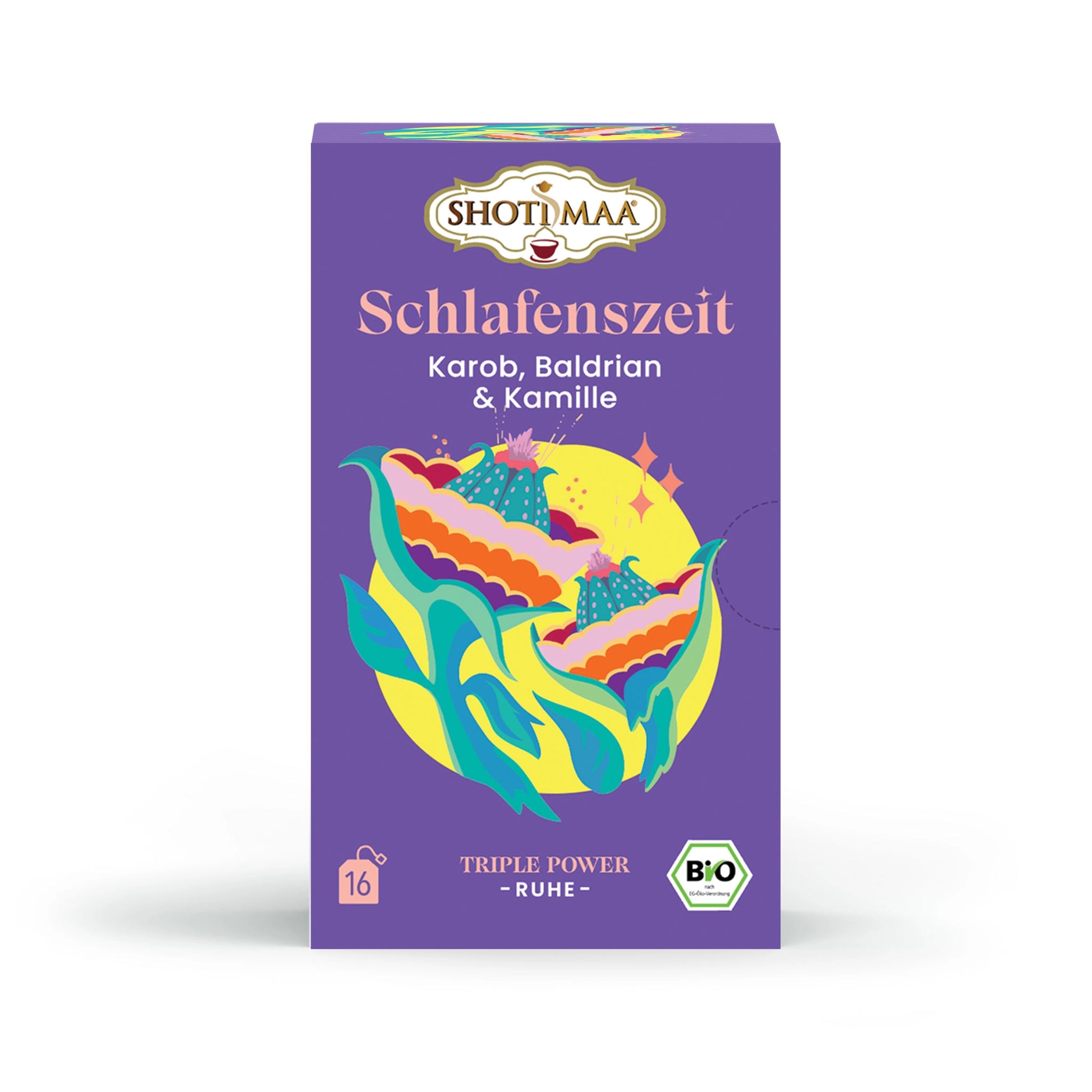 Shoti Maa - Bio Schlafenszeit Tee | Karob, Baldrian & Kamille - 16 Teebeutel_14748.jpg