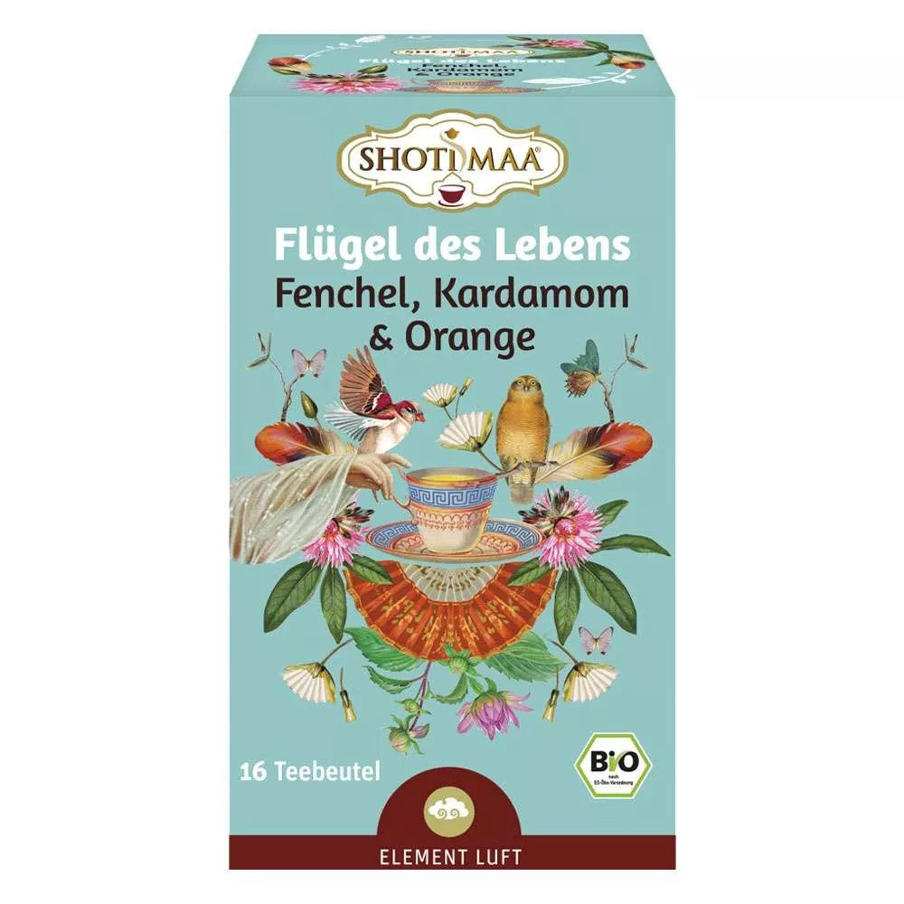 Shoti Maa - Flügel des Lebens | Fenchel, Kardamom & Orange, 5 Elemente Tee - 16 Teebeutel_12842.jpg