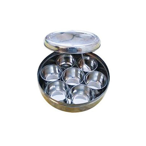 Masala Box für Gewürze, Edelstahl - 10 Teile