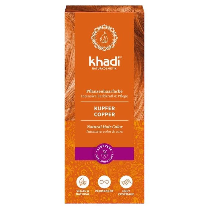 Khadi Pflanzenhaarfarbe Kupfer