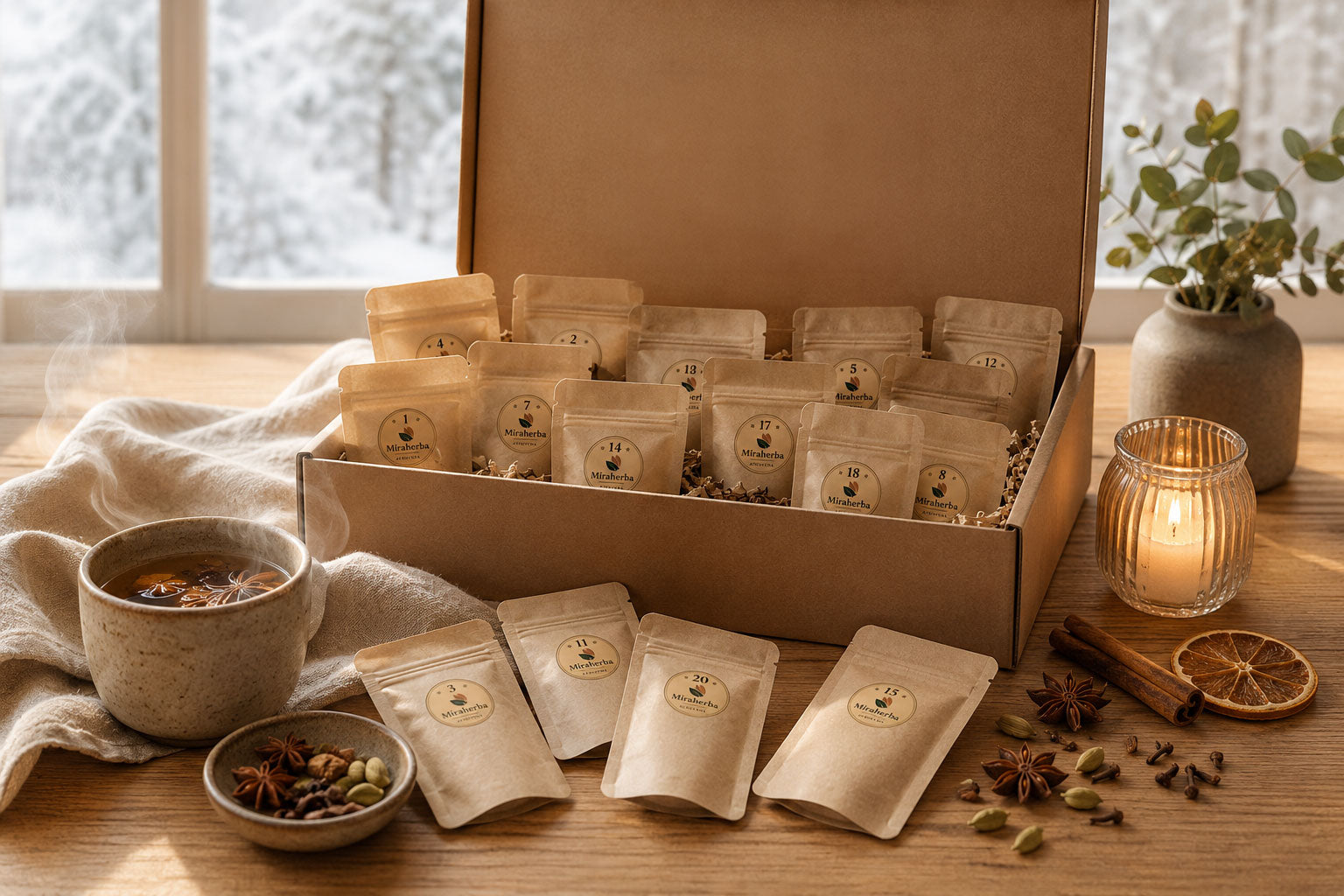 Miraherba - Ayurveda Advent Calendar, 24 Days Full of Enjoyment and Inspiration