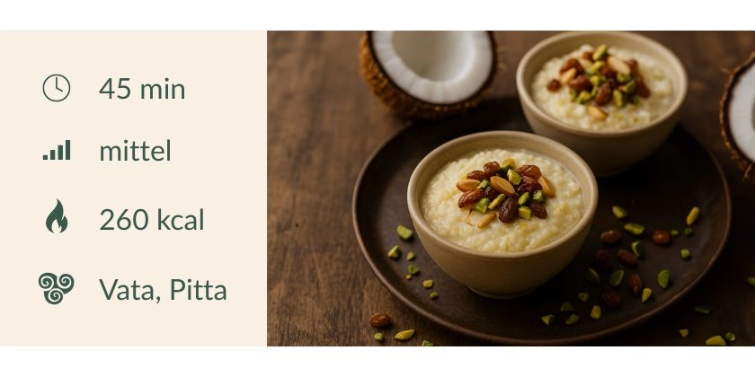 Reis-Kokos-Traum – inspiriert von Hyderabad