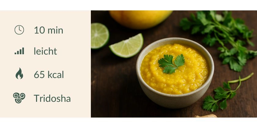 Mango-Koriander-Chutney mit Limettenschale & Ingwer