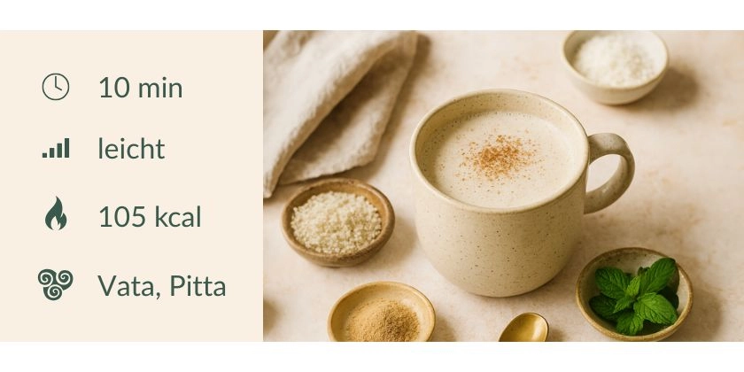 Shatavari-Vanille-Tonic mit Mandelmilch
